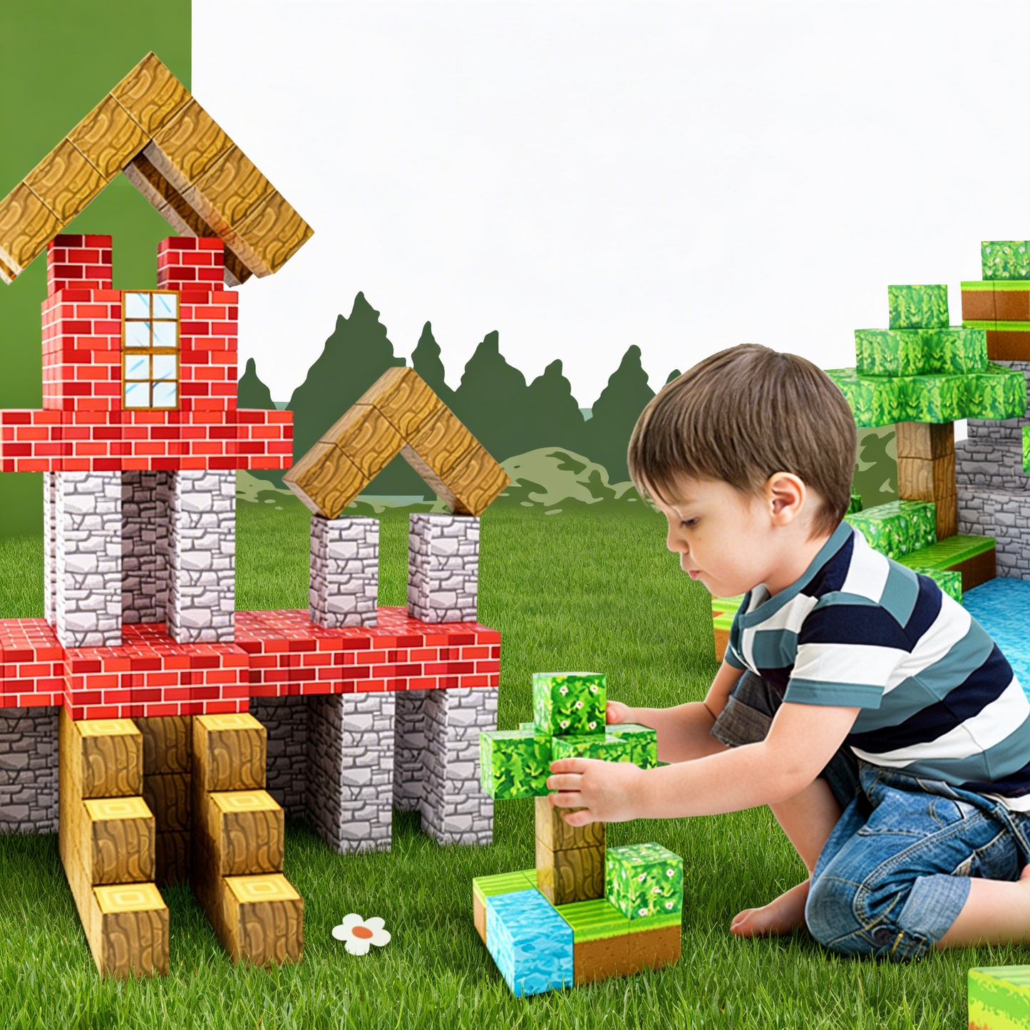 MAGNETNE KOCKICE U MINECRAFT STILU